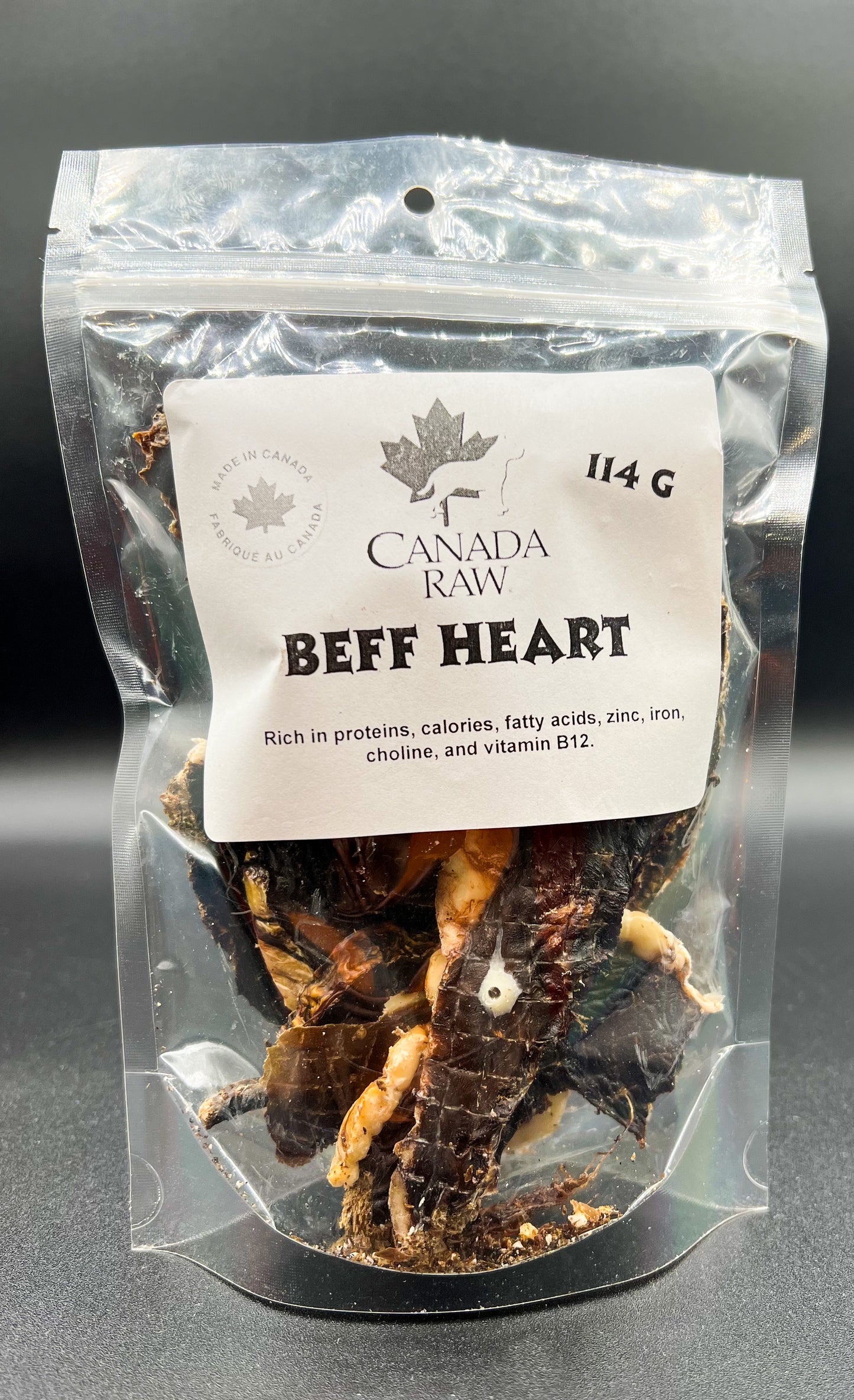 Dehydrated Beef Heart - 114g Pkg