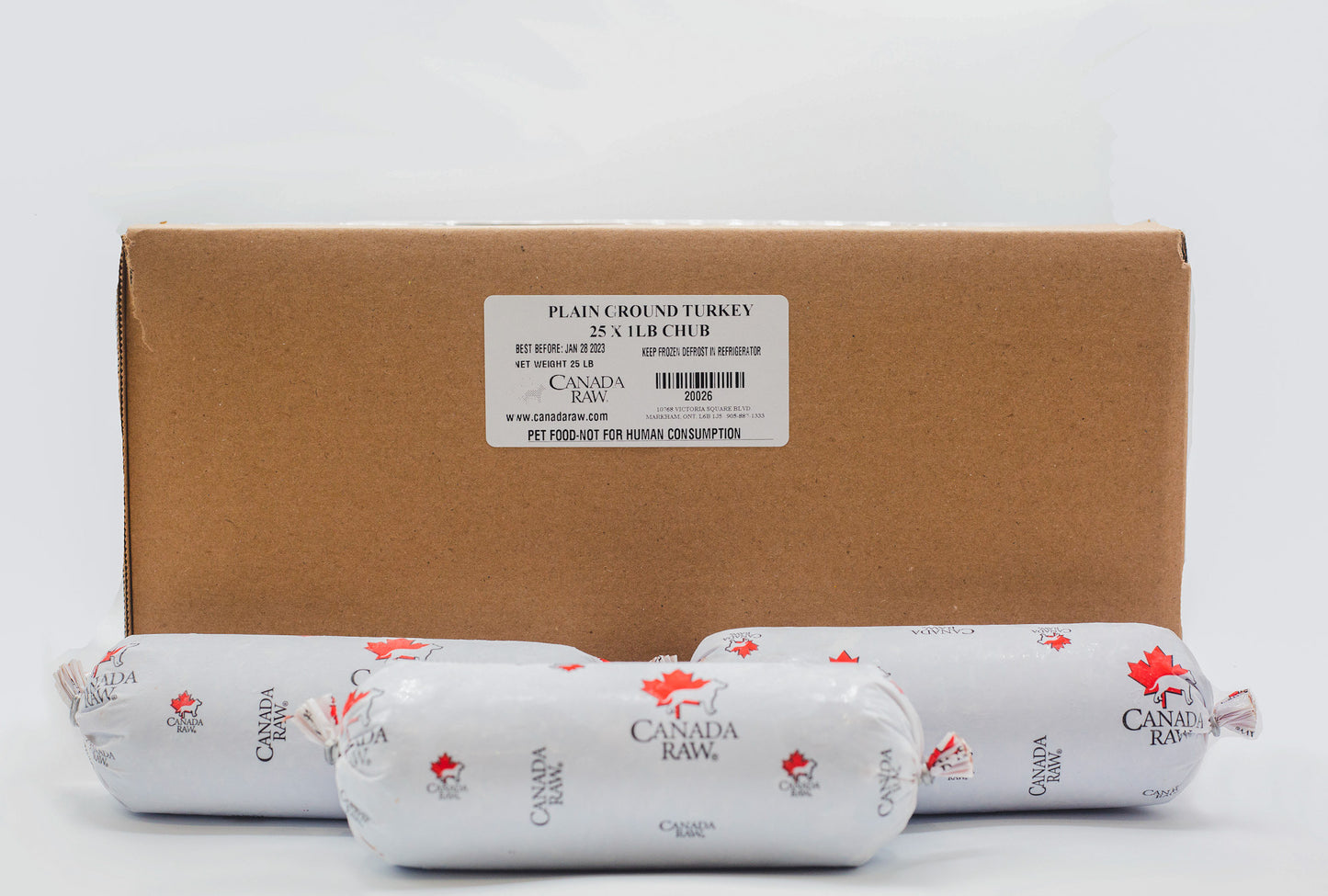 Turkey Carcass - (Ground Coarse) 25 LB x 1lb Chubs