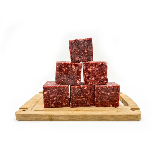Beef Organ Mix (Hearts, Livers and Kidney) -Ground, Frozen - Cubed Approx 4oz each